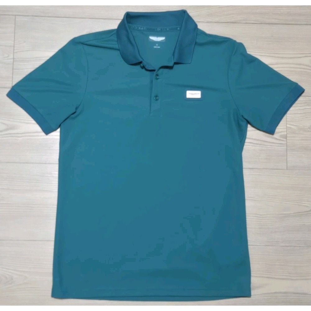 Genuine Aston Martin Technician's Polo Shirt Size XS - US / S - EU - Teal Blue